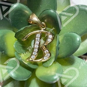 B Initial Pendant (gold plated)